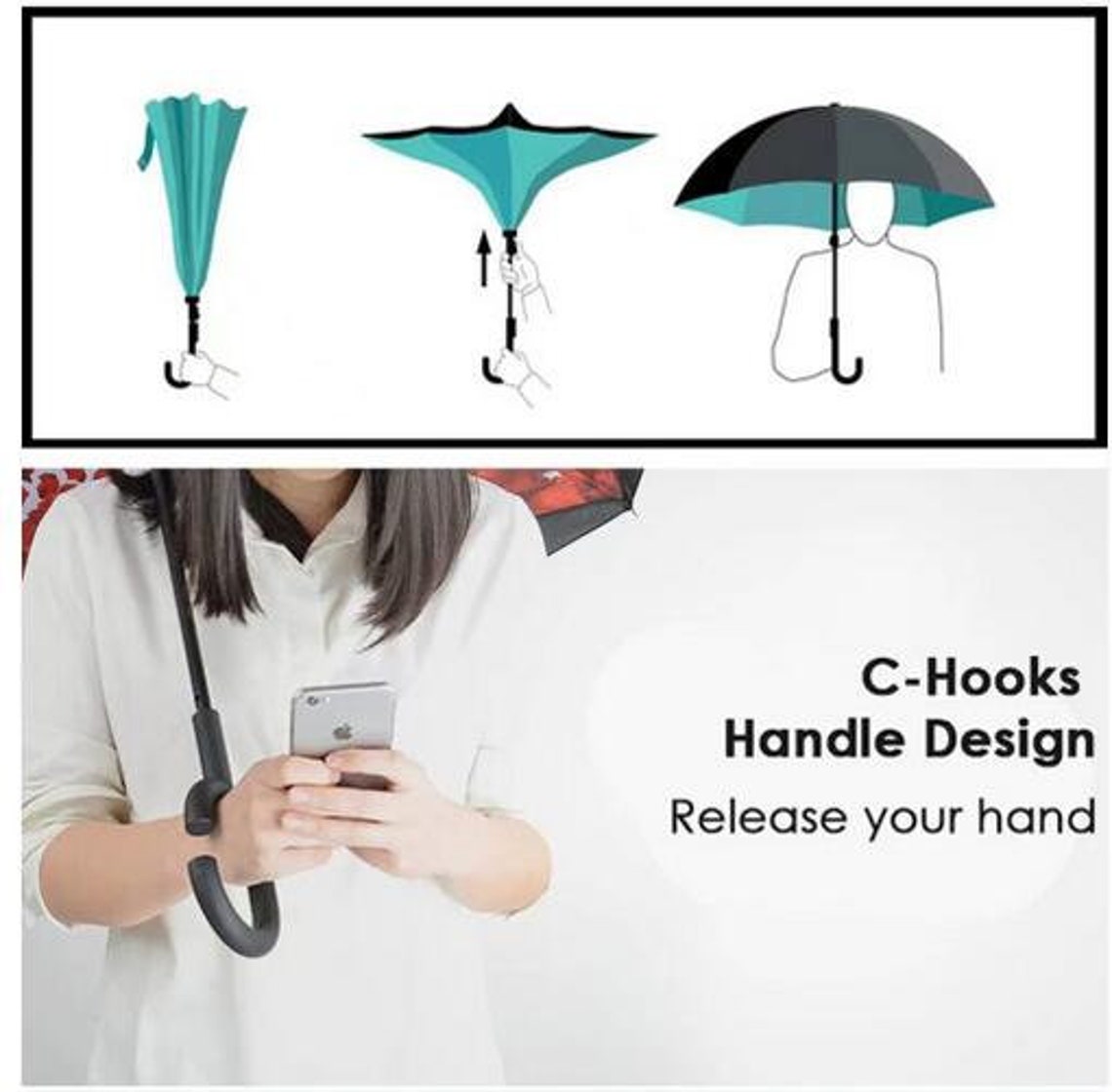 Custom Umbrellas With Picturespersonalized Reverse Etsy