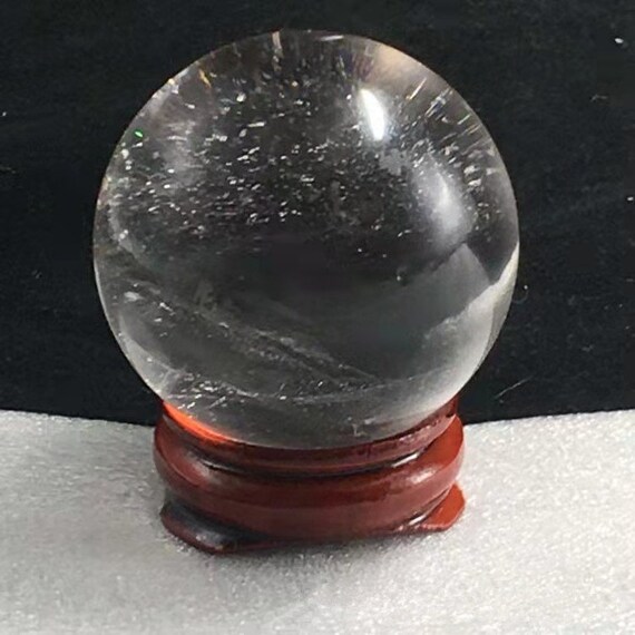 Crystal Ball Ornament,Quartz Crystal Ball,Clear Crystal Fortune Telling