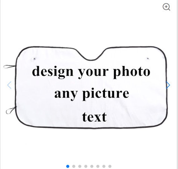 Personalized Car Shade Front Windshield Add Your Imagecustom Etsy