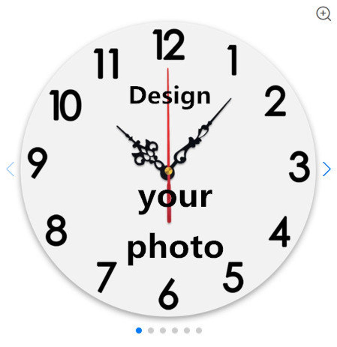 Personalized Photo Wall Clockcustom Kitchen Wall Clockmetal Etsy
