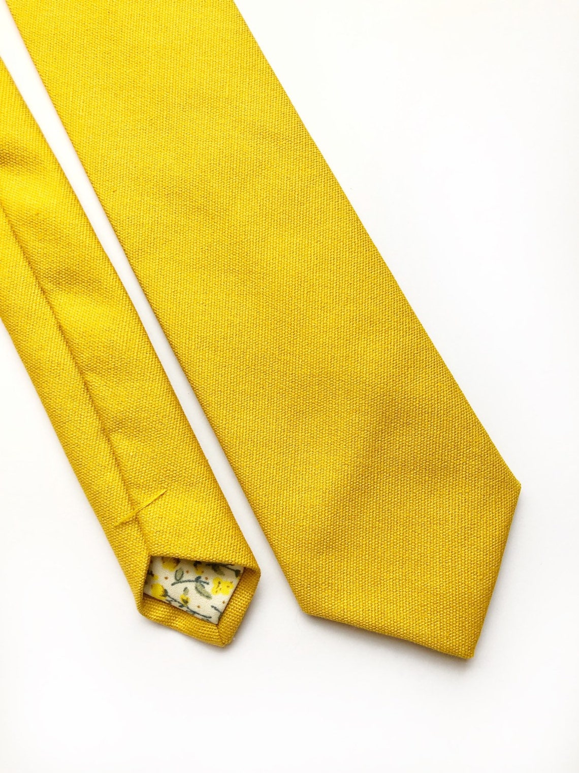 Vibrant Mustard Yellow Tie Mens Skinny Tie Yellow Skinny Etsy