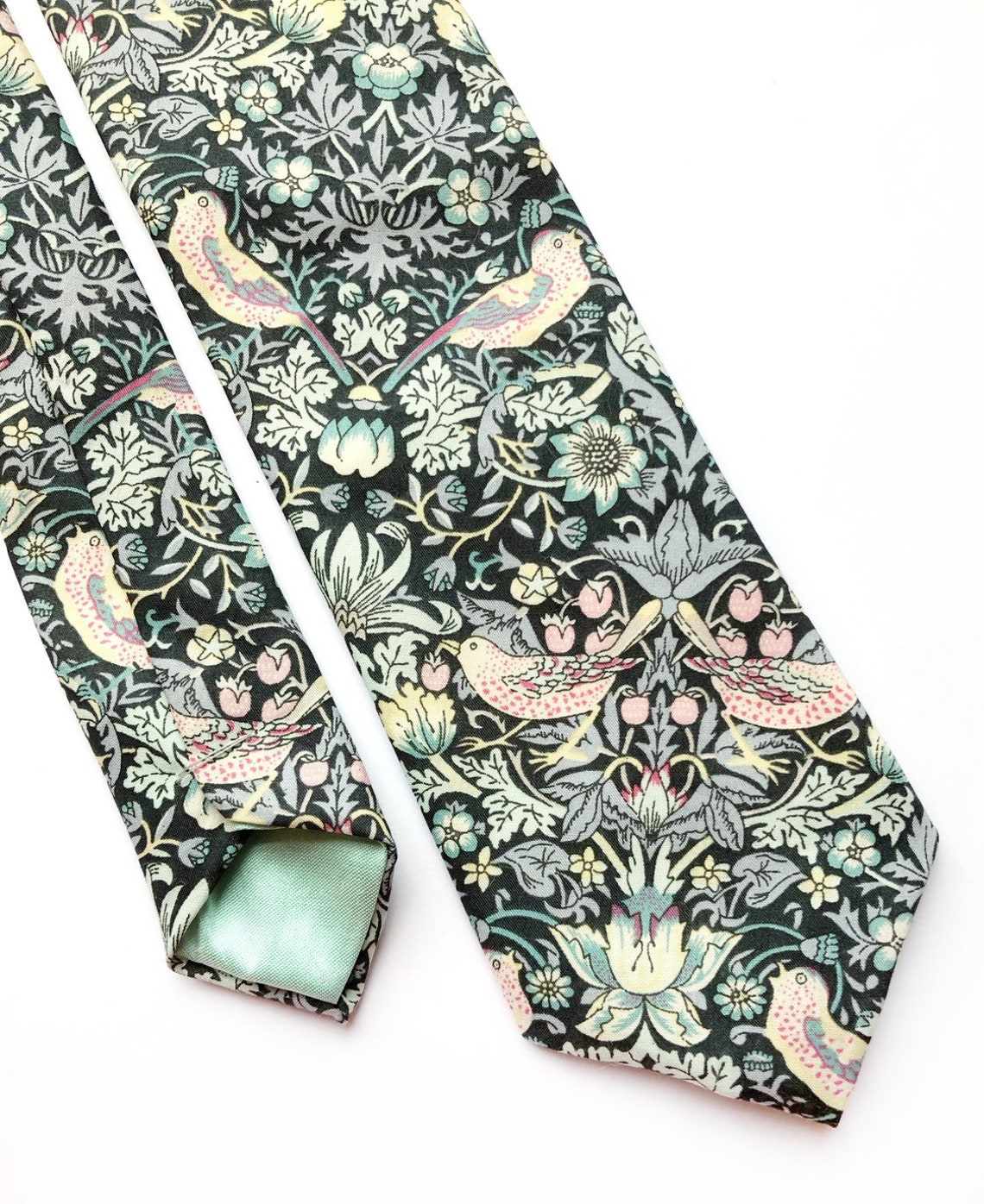 Floral Tie Mens Skinny Tie Wedding Tie Floral Skinny Tie Etsy