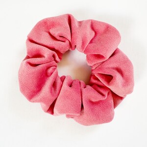 Regular OR mini sized scrunchie in watermelon pink velvet image 2