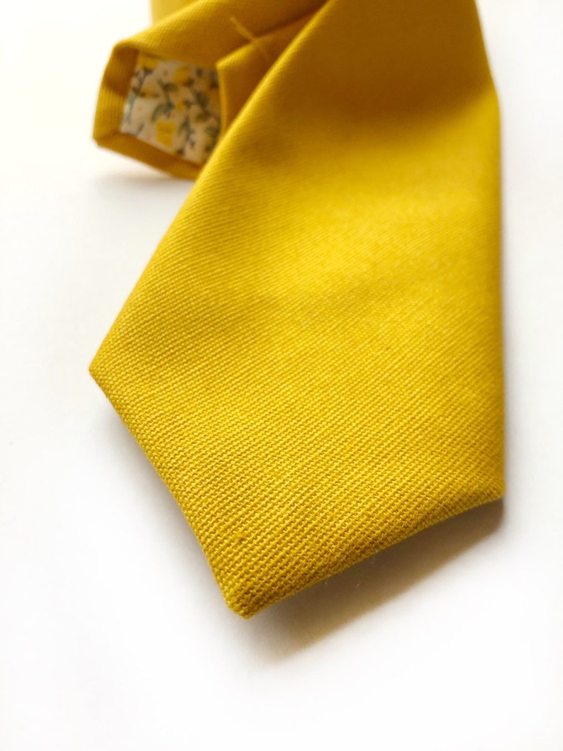 Vibrant Mustard Yellow Tie Mens Skinny Tie Yellow Skinny Etsy