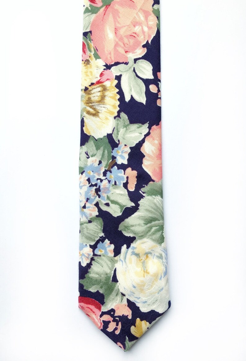 Mens Floral Tie Rose Print Tie Mens Wedding Tie Pink Floral Etsy