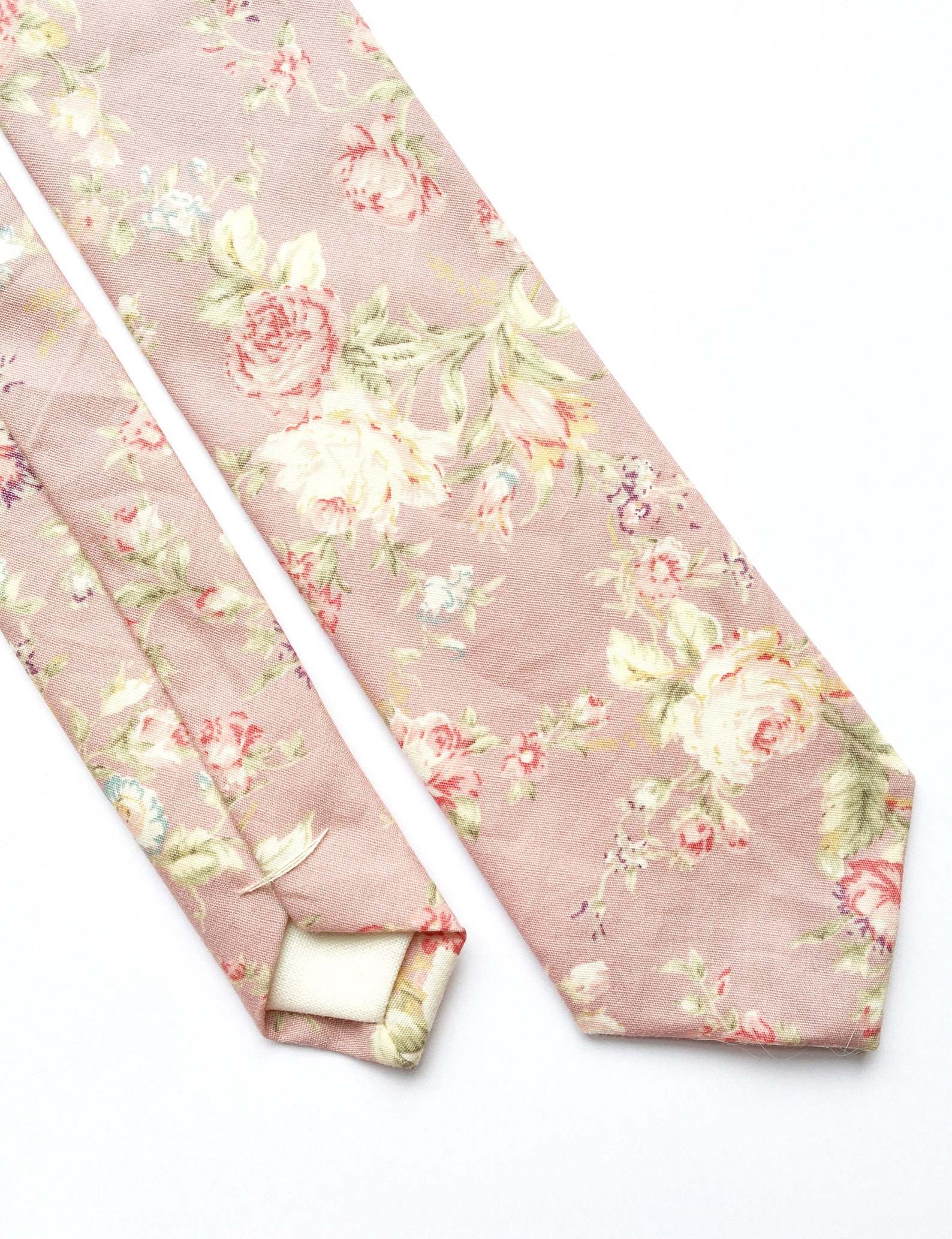 Floral Tie Blush Pink Tie Wedding Tie Rose Print Tie - Etsy