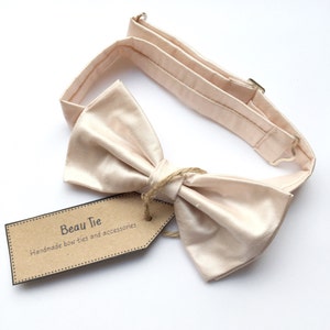 mens bow tie pink silk, blush bow tie, silk bow tie, pink bow tie, blush silk wedding