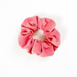 Regular OR mini sized scrunchie in watermelon pink velvet image 1