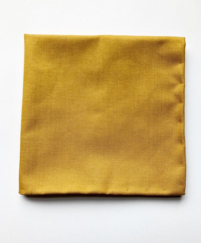 Mens pocket square golden yellow golden mustard yellow Etsy