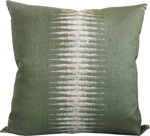 Ikat Stripe in Olivehigh End Designer Decorative Pillow Etsy