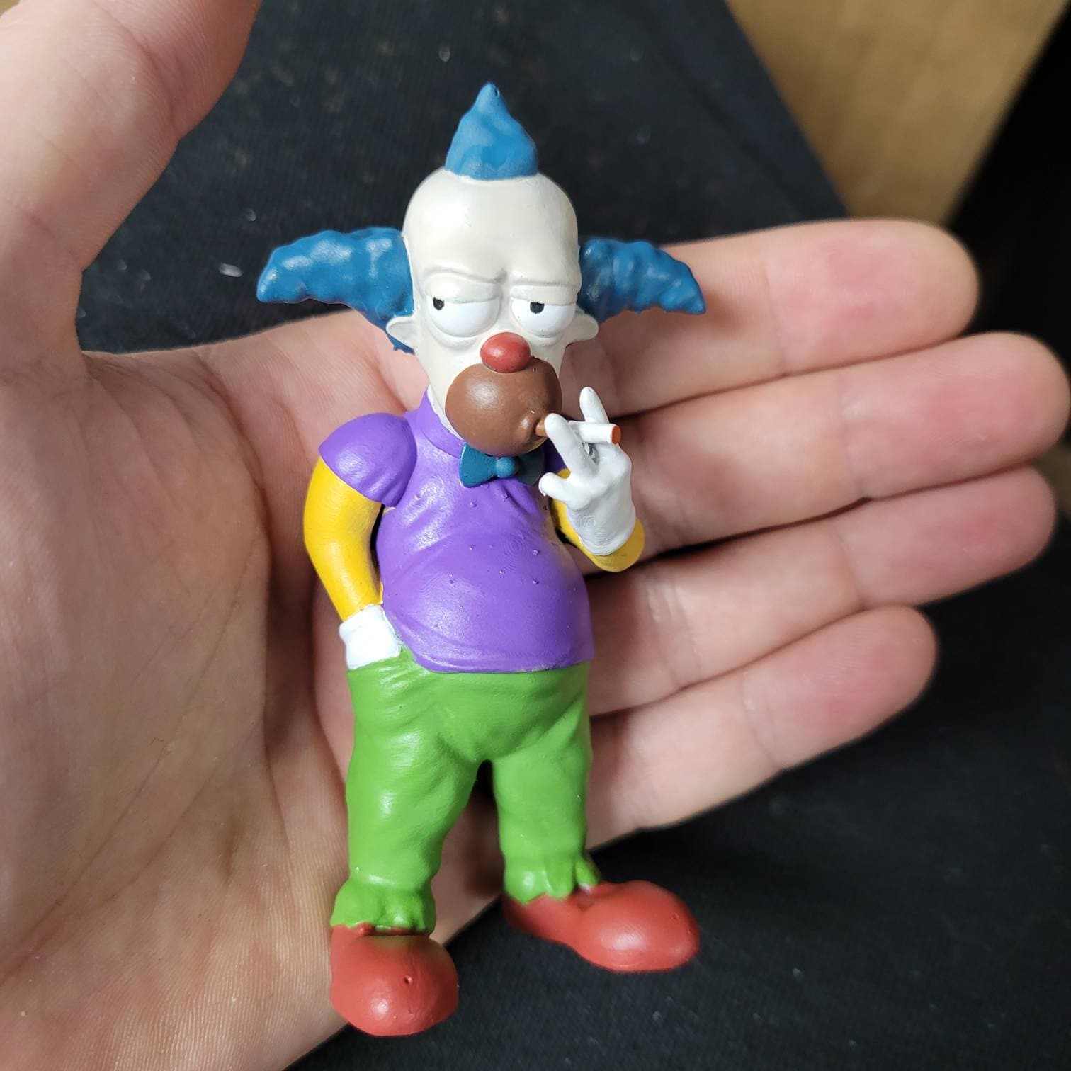 Krusty the Clown Mini Figure Etsy UK