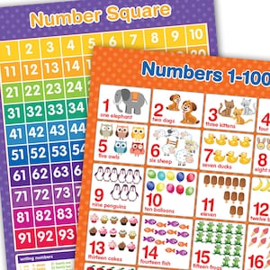 KS1/KS2 NUMERACY TEACHING RESOURCE A4 LAMINATED POSTER Odd and Even Numbers 