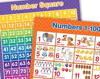 A2 Number Square Wall Chart 