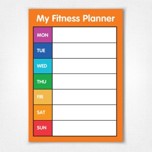 Fitness Planner ideaal voor het opnemen van dagelijkse / wekelijkse activiteiten - Portret