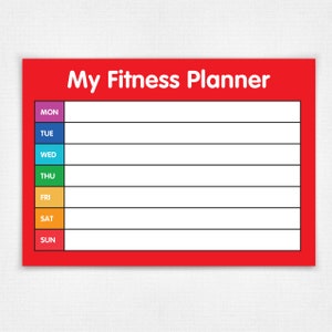 Fitness Planner Ideal for Recording Daily/Weekly Activities - Portrait