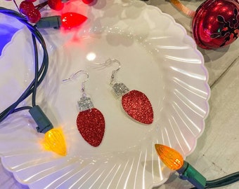 Christmas lights earrings