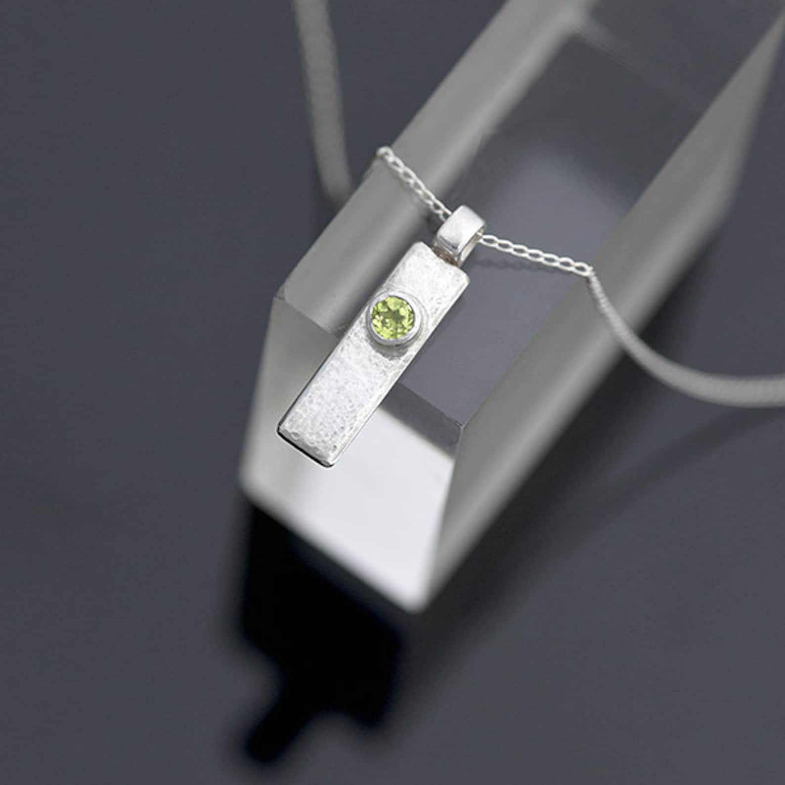 gemstone pendants-  Peridot pendant