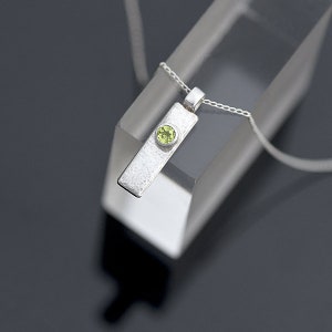 Handmade Peridot Pendant, Sterling Silver August Birthstone Gift, Peridot Necklace, Gemstone Pendant