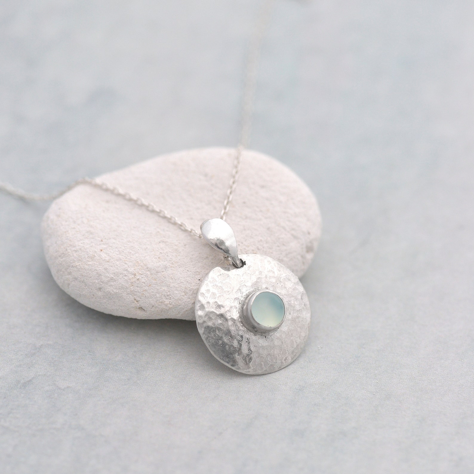 iana jewellery - gemstone pendants Chalcedony pendant 