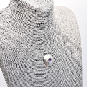 Handmade Amethyst Pendant, Sterling Silver February Birthstone Pendant, Amethyst Necklace, Gemstone Pendant
