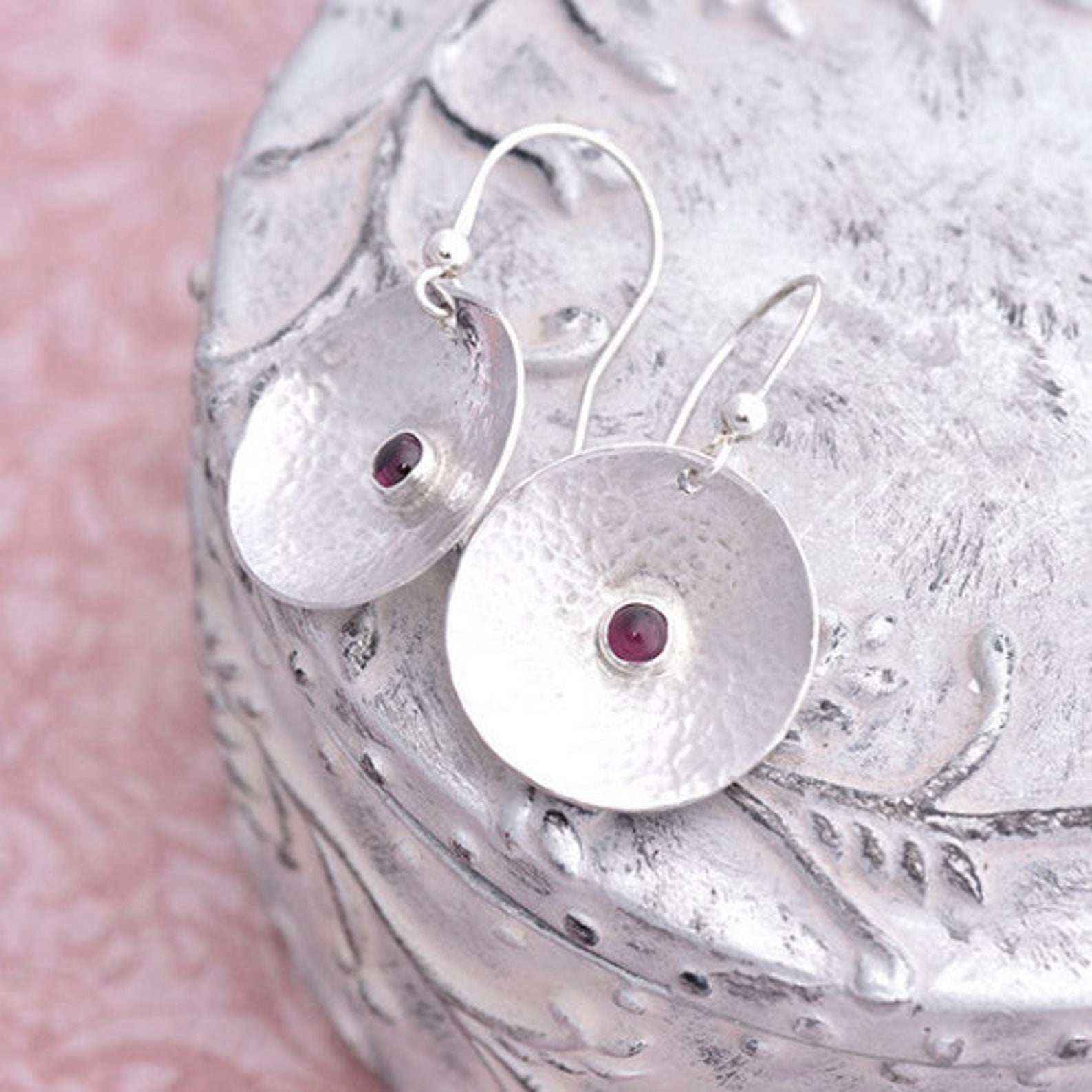 gemstone earrings - Garnet jewellery