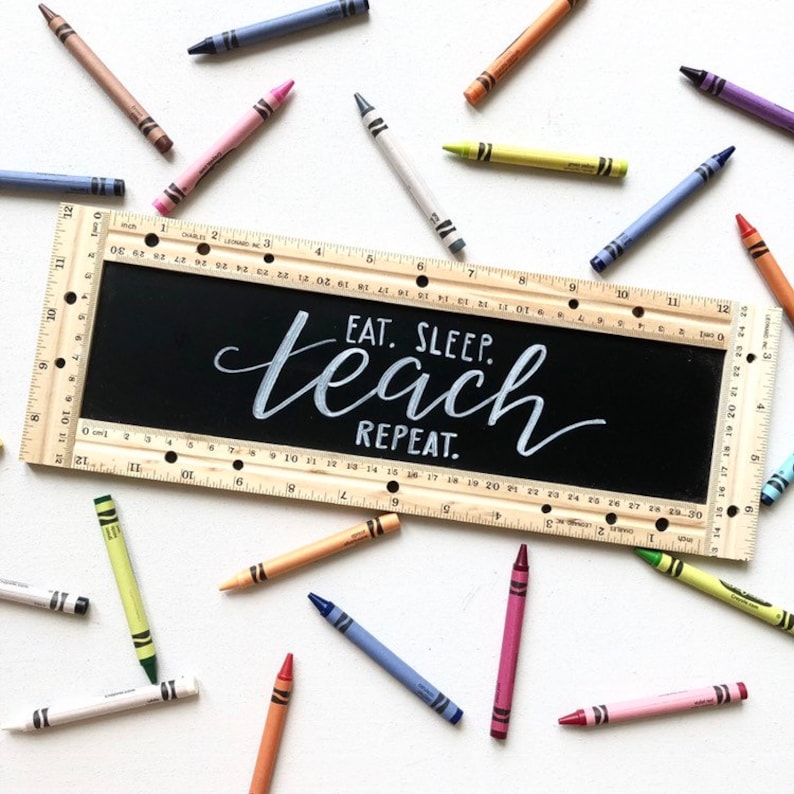 Teacher Sign \u2022 Eat Sleep Teach Repeat \u2022 Chaos Coordinator \u2022 Train Up a Child \u2022 Proverbs \u2022 Homeschool \u2022 Chalkboard \u2022 Education \u2022 School