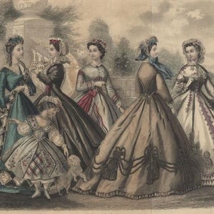 Godey’s Lady’s Book - September 1864 - Antique Victorian Era Magazine - PDF - Digital Download - Vintage Fashion, Ads, Illustrations Ebook