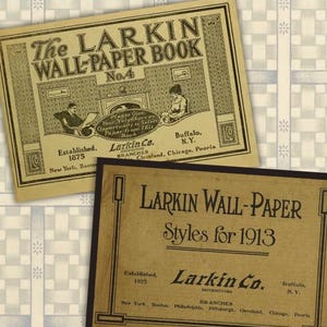 Larkin Wallpaper Catalog Set | 2-Book Bundle | 1913 Styles & Book No. 4 | Antique Interior Design | Vintage Patterns | Digital Printable PDF