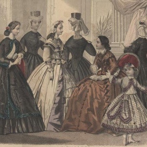 Antique "Godey's Lady's Book October 1864" - Digital Ebook - Instant Download PDF - Vintage Fashion - Victorian Era - Victorian Magazine