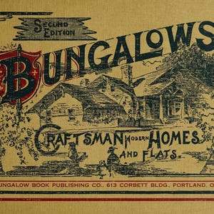 30 + vintage 1900 historische woningontwerpen voor bungalows | Architecturale plattegronden huis |  Plattegrond gebouw | Afdrukbare pdf-handelscatalogus
