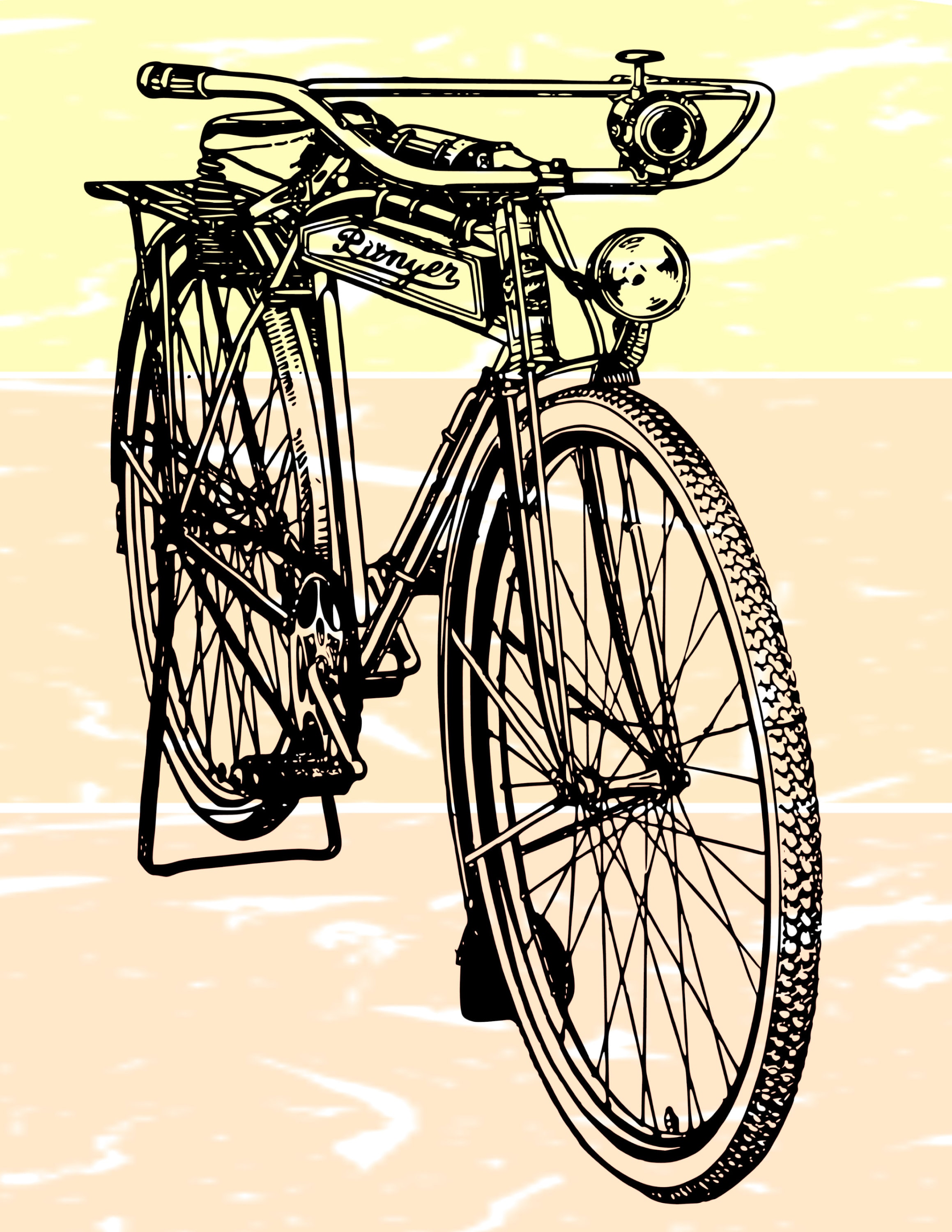 7 Vintage Bicycle Digital Image Sheets | Retro Design Backgrounds ...