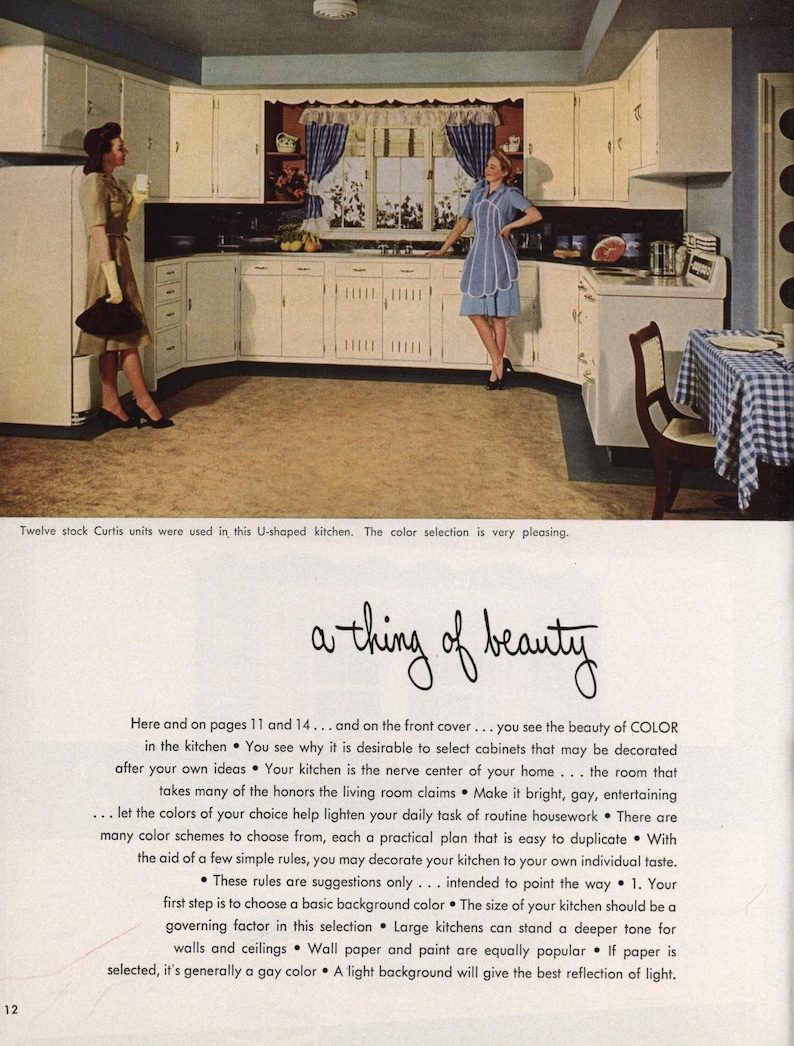 Vintage 1949 Kitchen Design – Curtis Cabinets & Retro Cabinet Ideas ...