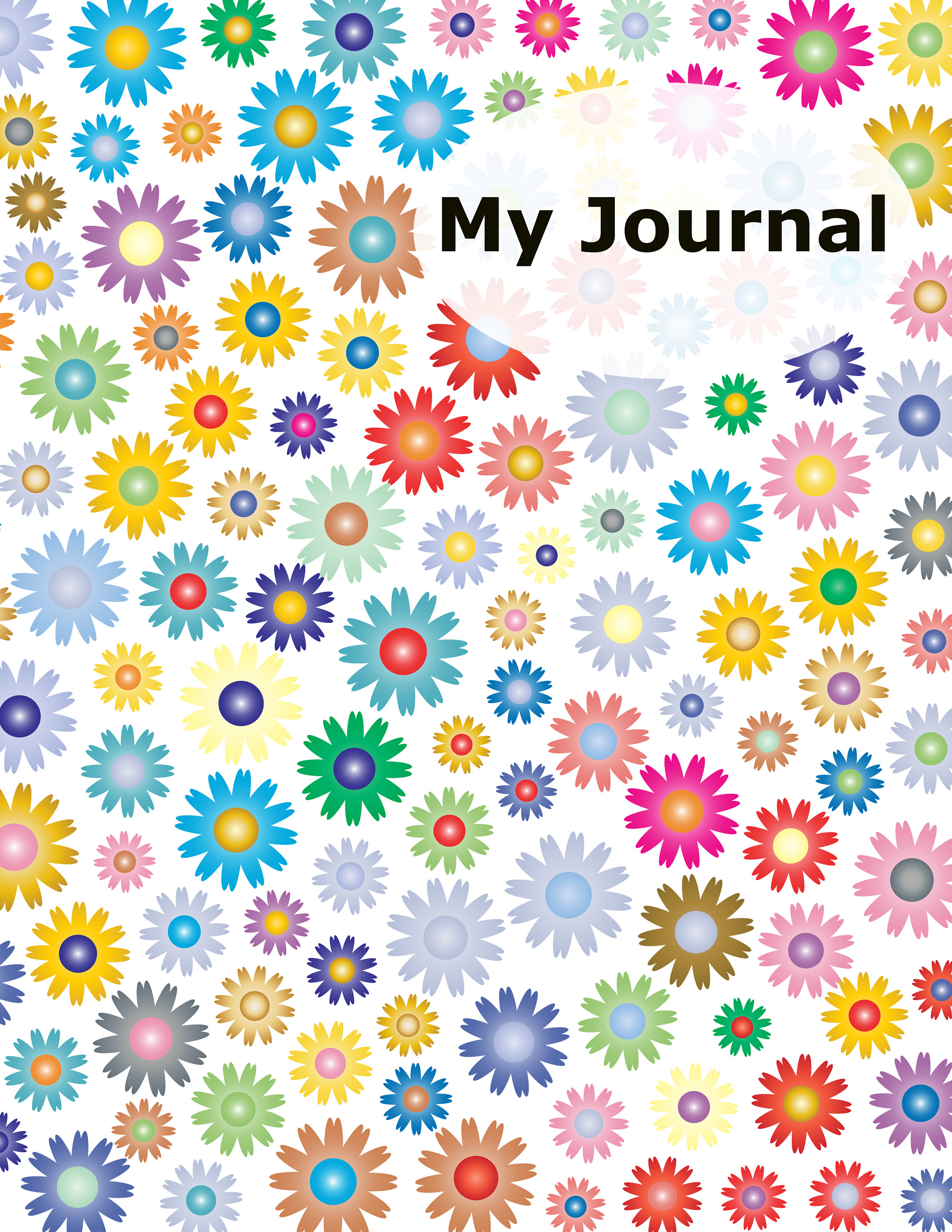 Instant Download Journal for Kids Flower Cover Design Etsy España