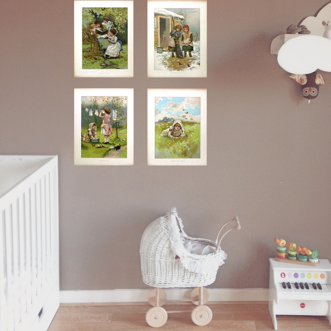 Set of 4 Printable Children's Book Images Four Adorable - Etsy