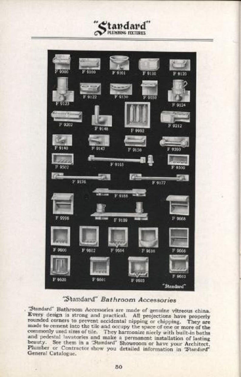 Antique standard Plumbing Fixtures for the Home Digital Ebook Instant Download PDF Vintage