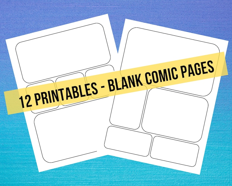 12 Printable Blank Comic Book Pages - Il 794xN.2391095303 I813 