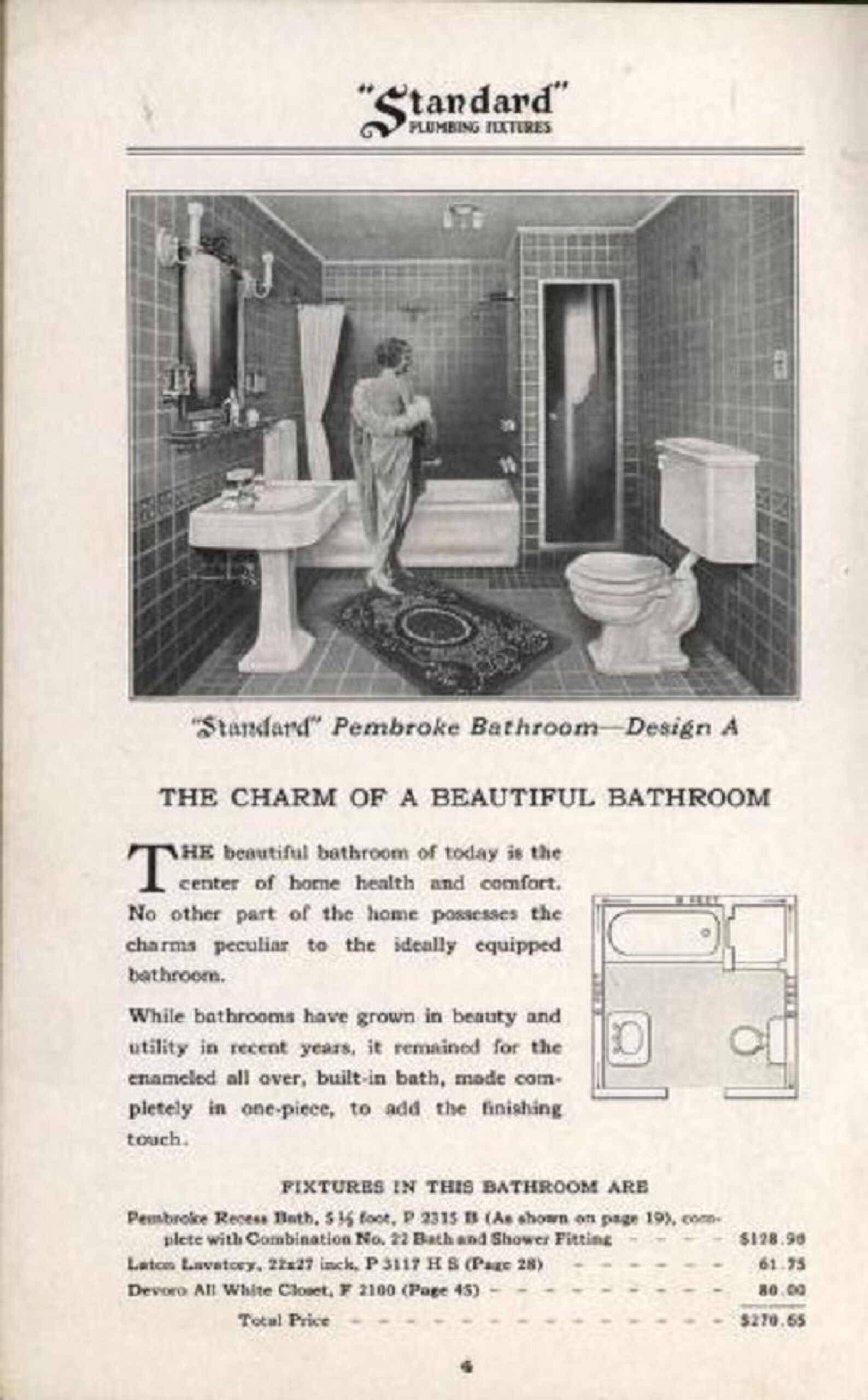 Antique "standard Plumbing Fixtures for the Home" Digital Ebook