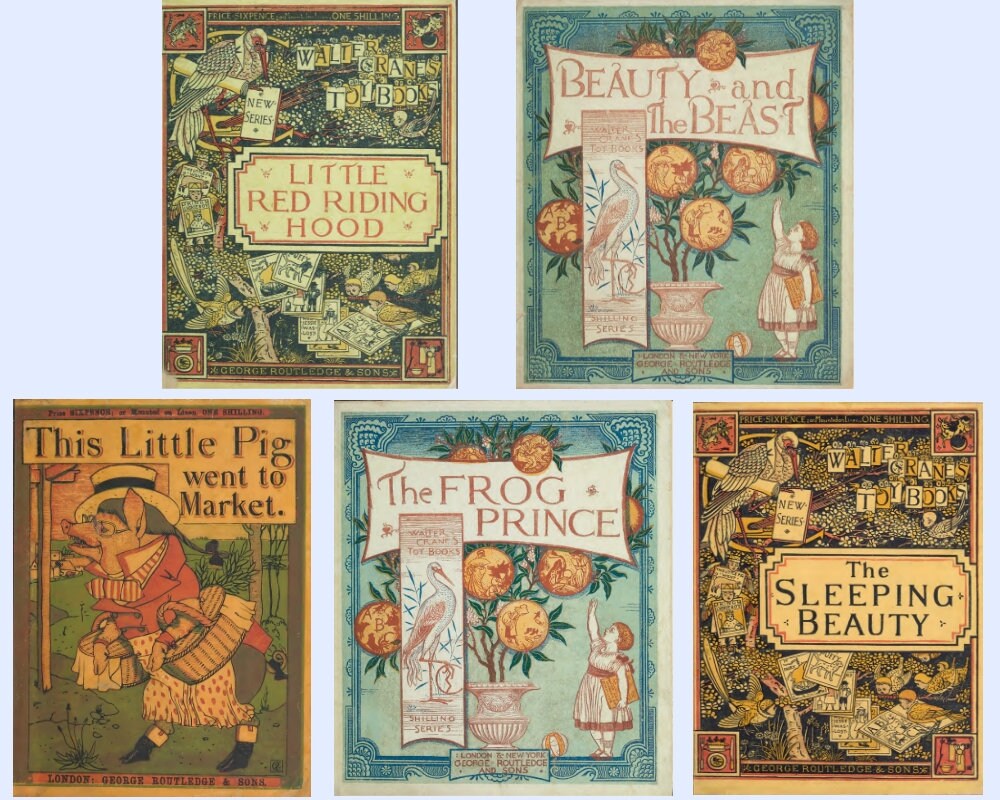 5 冊セット - ウォルター クレインの子供向け本のヴィンテージ