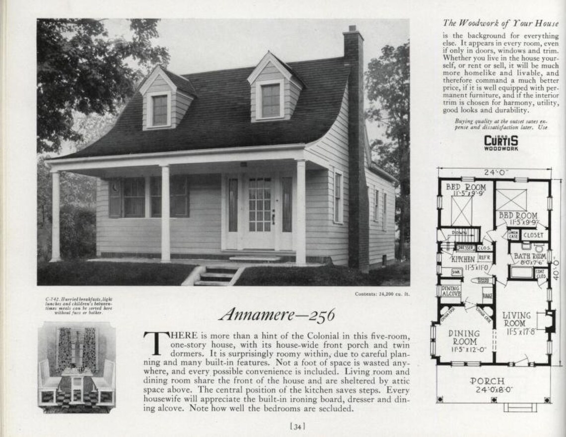 Vintage 1920s House Plans - 96 Classic Architectural Designs From 1926 ...