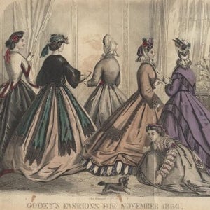 Antique &quot;Godey&#39;s Lady&#39;s Book November 1864&quot; - Digital Ebook - Instant Download PDF - Vintage Fashion - Victorian Era - Victorian Magazine