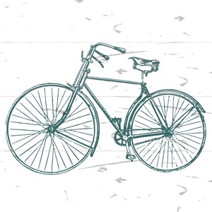 7 Vintage Bicycle Digital Image Sheets | Retro Design Backgrounds ...