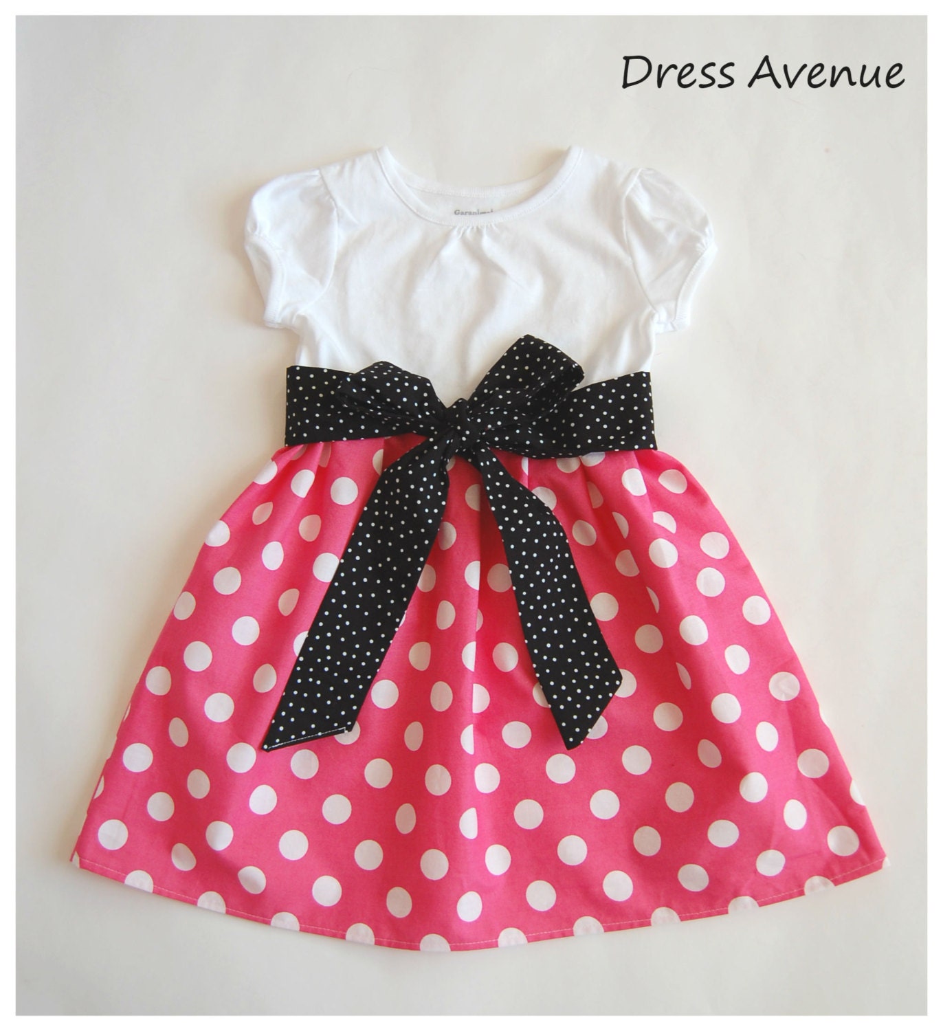 Disney Mickey and Friends Toddler/Kids Girl Minnie Mouse Embroidery Patch Pockets Dress Hot Pink