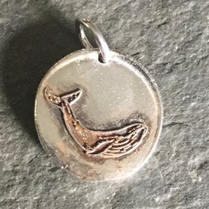 Humpback Whale Wax Seal Charm, whale songs in unison and harmony, baleen whale, rorqual species, migrate, polar waters, tropical waters, image 2