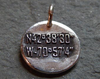 Topsfield Latitude and Longitude Wax Seal Charm, New Meadows, Topsfield Fair, agriculture, nation's oldest fair, shoe making, North Shore