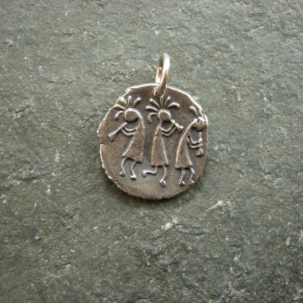 Kokopelli Wax Seal Charm, sacred, Native American, fertility, healing, playfulness, story telling, flute, hunchback, wax seal jewelry