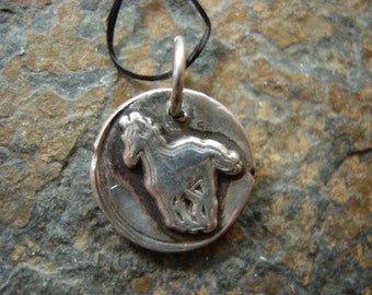 Horse Wax Seal Charm, velocity, vitality, beauty, equine, mare, pony, colt, filly, gelding, stallion, foal, wax seal jewelry, horse necklace