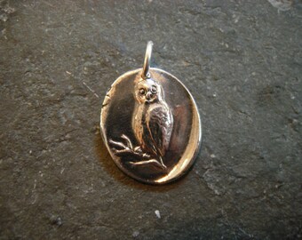 Owl Necklace, owl pendant, owl, bird necklace, wise, nocturnal, intuition, psychic, warning, hoot, birds of prey, barn owls, wax seal