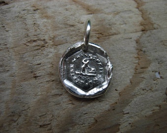 Strike While the Iron is Hot with Blacksmith Wax Seal Charm, motto, expression, blacksmith, forging, forge, opportunity, wax seal jewelry