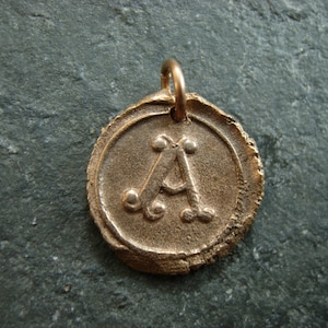 A Wax Seal Charm,  initial, alphabet, spell, word, children, kids, mom, mother, grandmother, bridesmaid, vintage, wax seal jewelry