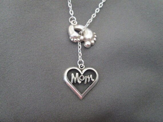 open heart mom necklace